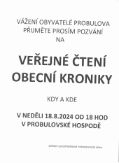 Čtení obecní kroniky